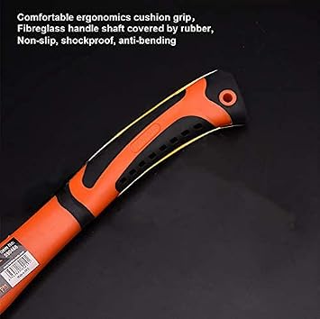 Edward Tools Wood Splitting Maul 17 - 3 lb. Axe and Sledge Combined - Forged Steel Head - Splits Wood Better Than Camp Axe or Hatchet - Kindling Splitter - Rubber Sheath