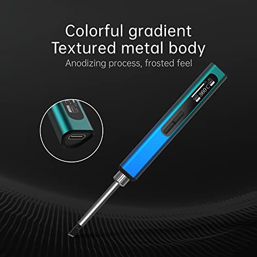 Ferro de solda elétrico,Mini ferro de solda elétrico inteligente portátil 65W estação de solda de al