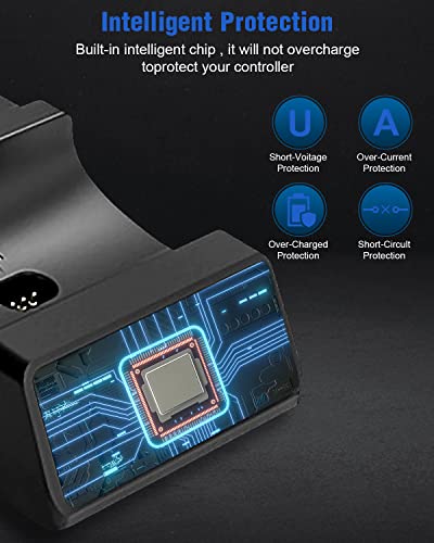 AMANKA Ladestation für PS5 / PS VR/Move-Motion-Controller, 4 in 1 PS VR Move Controller Charge Station für Desk Station Ladestation mit 4 USB Charge-Port für Playstation PS5 PSVR VR Move - Image 6