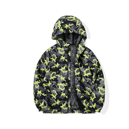Image of SNOW DREAMS Boys Waterproof Rain Jacket Windbreaker Lightweight Coat Kids Raincoat Outerwear