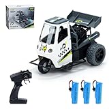 【Excellent RC Motorcycle】Es verfügt über simulierten Motorsound, Differential und volle Spurstangen. Die Vorderseite des Autos hat ein Anti-Kollisions-Design, das widerstandsfähiger gegen Kollisionen ist. Die Gummireifen sind dick und langlebig mit starkem Grip, leicht zu bewältigen mit komplexen Straßenbedingungen.