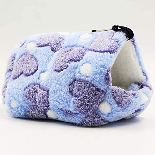 gexu Kleintierbett Kuschelbett Kleintier Winterhaus Plüsch Baumwolle Warmes Nestbett Multifunktional mit herausnehmbarer Matte Höhle für Hamster,Meerschweinchen,Chinchilla,Eichhörnchen,Igel.