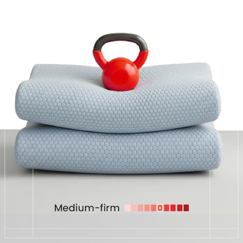 Image of Duroflex Spine Contour Orthopedic Memory Foam Pillow, Dual Height, Cooling Neck Pillow | Ice Dough Technology | Arctic Ice Fabric | Pain Relief Pillow | (24 x 16.5 Inch, White) | 1 Year Warranty