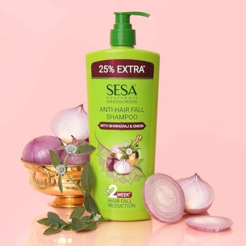 Image of SESA Ayurvedic Anti Hairfall Shampoo For Dry And Frizzy Hair Reduces Hairfall Made With 6 Ayurvedic Herbs Paraben Free Shampoo - 500ml + 500 ml
