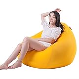 【Cómodo sofá holgazán】: El puf elegante y cómodo no solo se ve genial, sino que también es un cómodo sofá holgazán; Se adapta al contorno del cuerpo humano, envuelve el cuerpo, se puede estirar fácilmente en un sillón reclinable en cualquier posición, puede ser cómodo Descanso, es adecuado para niños, adolescentes y adultos.