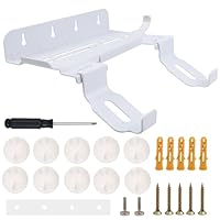 JPGhaha Halterung Wand für PS5 Konsole, Platzsparend Weiß, Basishalterung für PS5 Zubehör, Wandhalterung mit 10 X Befestigungsschraube Metall-Wand-Organizer