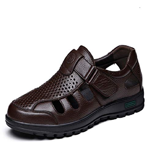 Battle Men Summer Cool Sandals for Men Water Beach Shoes Hook&loop Strap Hollow out Breathable Closed Toe Strong Non-slip Rubber Sole anti-slip