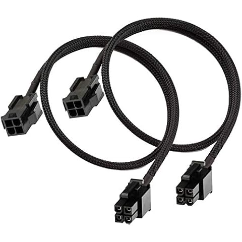 TeamProfitcom ATX CPU 4 Pin Female to Male Motherboard Extension Cable 12V for Power Supply 24 Inches (2 Pack) Cover