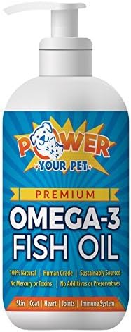 Power Your Pet Premium Wild Icelandic 100% Natural Omega 3 Fish Oil for Dogs & Cats - Supports Healthy Skin, Coat, Hip, Joints, Heart and Immune System - DHA & EPA Nutrient Rich - 16oz