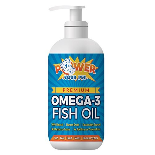 Power Your Pet Premium Wild Icelandic 100% Natural Omega 3 Fish Oil for Dogs & Cats - Supports Healthy Skin, Coat, Hip, Joints, Heart and Immune System - DHA & EPA Nutrient Rich - 16oz