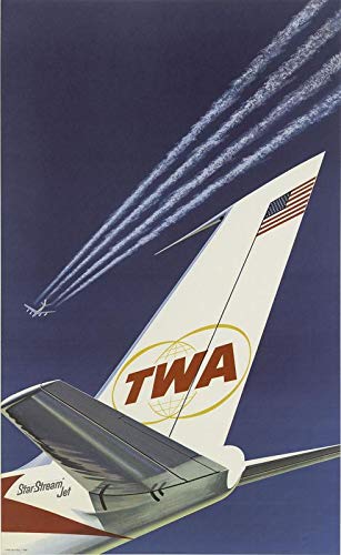 Import Posters TRANS WORLD AIRLINES TWA – Vintage airline Wall Poster Print – 30cm x 43cm / 12 Inches x 17 Inches