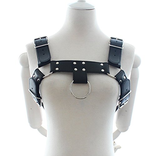 Image of Men's Faux Leather Body Chest Harness Belt Shoulder Cage Belt Party Costume