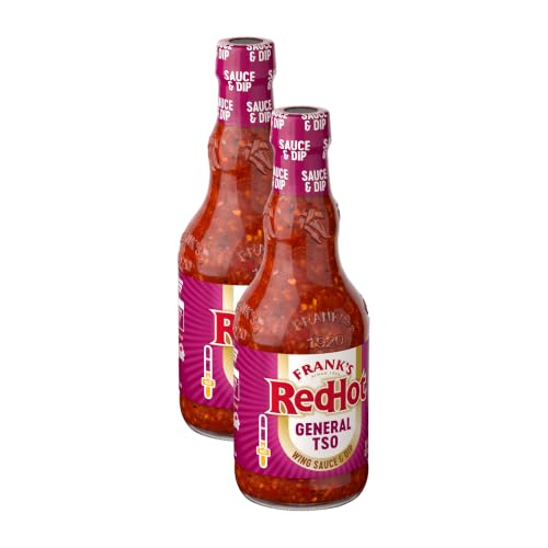 Frank’s RedHot Wings Sauce, General Tso, Dipping Sauce, For Chicken, Shrimp, Stir-Fry, Noodles, and More, 12 fl oz (Pack of 2)