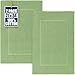 Utopia Towels Cotton Banded Bath Mats 2 Pack, [Not a Bathroom Rug], 21 x 34 Inches, Sage Green
