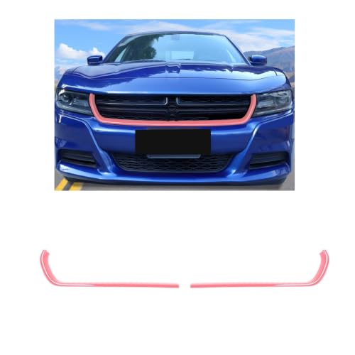 Image of Voodonala for Charger Front Grille Inserts Trim for 2015-2023 Dodge Charger, Radiator Grill Cover Protector, ABS Pink Exterior Accessories, 2PCS