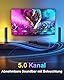 ULTIMEA 5.0ch Soundbar für TV Geräte, Sound Bar mit RGB-Beleuchtung für Heimkino, teilbare PC Soundbar mit App-Steuerung, Soundsystem mit verstellbarem EQ, Bluetooth 5.3, HDMI-ARC/Opt/AUX, Apollo S70