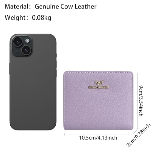 RFID Short Wallets for Women Genuine Leather Multi-card Slots Card Holder Casual Coin Purse Bifold Wallet 2133 (Orange)4