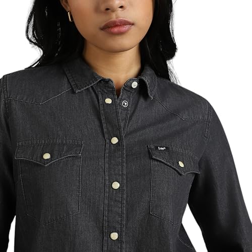 Image of Lee Women's Solid Regular Fit Shirts