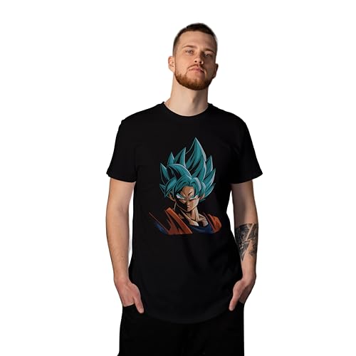 Comic Studio Dragon Ball Z Goku Super Black Short Sleeve T-Shirt, Negro, M Unisex