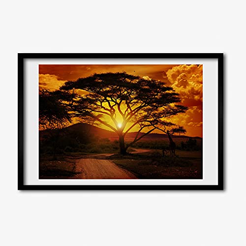 Tableau Afrique de L'Ouest Tulup Cadre MDF 60x40 cm Peinture Photo Moderne