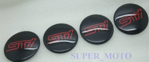 4pcs Wheel Center Hub Cap Caps Hubcap Emblem Sticker for STI Subaru Epoxy 02