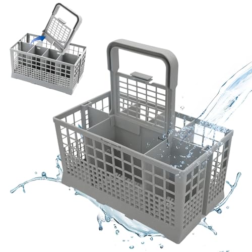 Besteckkorb Spülmaschine mit Abnehmbarem Griff, Universal Ersatzteil Kompatibel mit Bosch Siemens Neff Whirlpool Hotpoint Indesit Ariston, 24 x 13,9 x 12,4 cm, Einsatz für Unterkorb Besteckkorb Spülmaschine mit Abnehmbarem Griff, Universal Ersatzteil Kompatibel mit Bosch Siemens Neff Whirlpool Hotpoint Indesit Ariston, 24 x 13,9 x 12,4 cm, Einsatz für Unterkorb