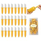 Corn on The Cob Holders, Stainless Steel Heat Resistant Non Slip Barbecue Corn Prongs Skewers for BBQ, Cooking, Birthday Party (20,3.54IN)