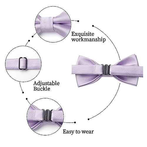 Image of HISDERN Bow Ties for Boys Pre Tied Toddler Bow Tie Adjustable Kids Bowties Clip On Fun Patterned Bowties for Wedding Party