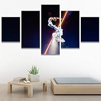 SIGNWIN 5 Panel Canvas Wall Art Landscape Mountain for Home Decorations Ready to Hang - 60