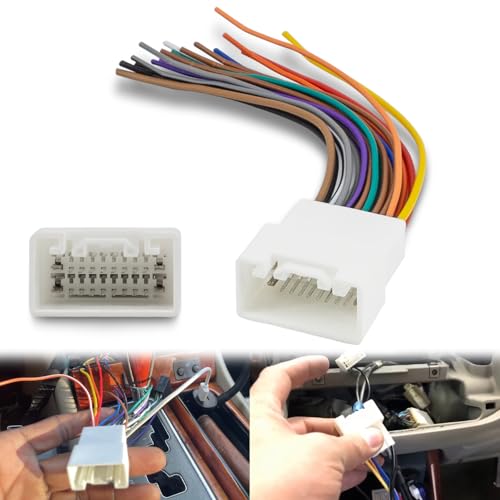 Bedalio Radio Wiring Harness for 2001-2007 Toyota Highlander 2002-2006 Camry Lexus ES 330 2002-2006, 20-Pin Wire Connector Install Aftermarket Stereo Head Unit