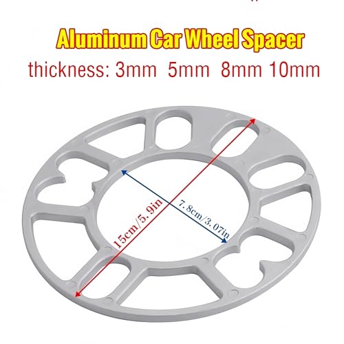 Entretoise de Roue 3mm Cale Universelle de Modification pour Moyeu Automobile - 4