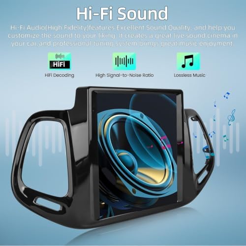 HiFi Audio, 9.7 Inch Android Car Stereo for Jeep Compass 2017 2018 2019 — 사진 4
