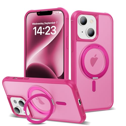 Image of Compatible with iPhone 14 Plus Case with Stand 6.7 inch,Rose Red