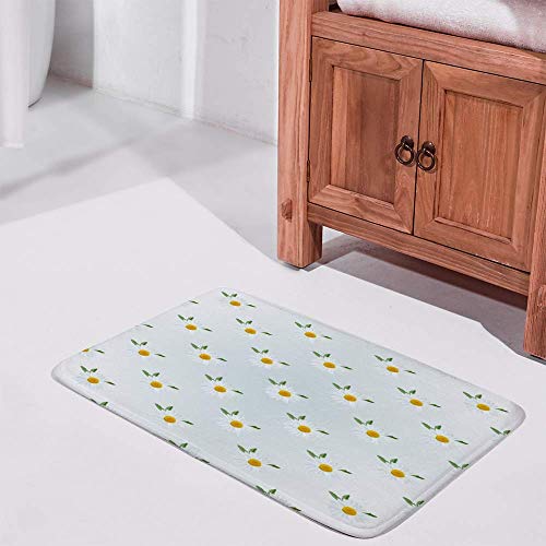 Tapis de douche épais en microfibre moelleuse motif floral - 3