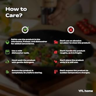 YFL Home Black Bowl for Kitchen with 3-Litre Capacity, Food Safe 12" Ceramic Bowl for Table Countertop,Serving Bowl with Non-Slip Base, Ideal for Mixing, Marinating, Soaking, Kneading, or Serving