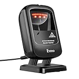 Eyoyo 1D 2D Desktop Barcode Scanner, Omnidirectional Hands-Free USB Wired Barcode Reader, Capture Barcodes from Mobile Phone Screen, Automatic Image Sensing for Supermarket Library Retail Store