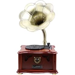 KIDYBO Enregistrer Le Joueur de Plate-Forme rétro Tout dans Un Gramophone nostalgique phonographe Vintage for LP avec… - Les Beatles, Paul McCartney, John Lennon, RIngo Starr, George Harrison