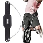 Dip Belt for Weightlifting, Weight Belt for Pull-Ups, Powerlifting, Squats, and Bodybuilding – Heavy-Duty Steel Chain, Neoprene Support, Lifts up to 650 lbs.