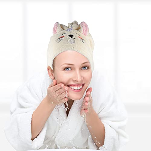 Lurrose 3Pcs Cabelo Toalha De Microfibra Envoltório Torção Turbante Absorvente Coral Do Velo de Seca