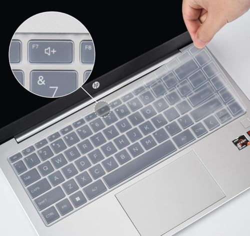 Image of RAYA Laptop Keyboard Cover Compatible for HP Pavilion 14-EC /14-DV Series 14-ec0033AU ec1003AU ec1005AU ec1008AU ec1019AU 14-dv0054TU dv1000TU dv1029TU dv2014TU dv2041TU 14 Inch Laptop (Transparent)