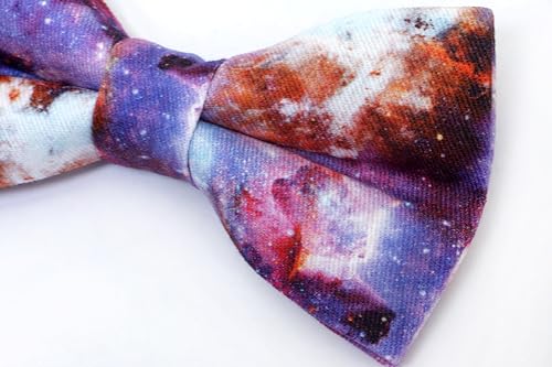 Image of Colorful Fun Pattern Pre-Tied Bow Tie Mens Floral Space Adjustable Bowtie