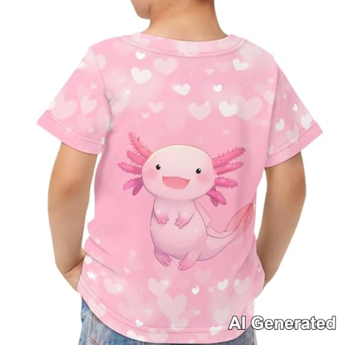 Image of Xhuibop Kids Tshirts Girls Boys 3-16 Years Summer Clothes for Teens Loose Fitting Tops