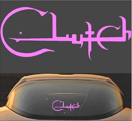 Clutch Hard Rock Band Vinyl Decal Sticker (24" x 9.75", White)