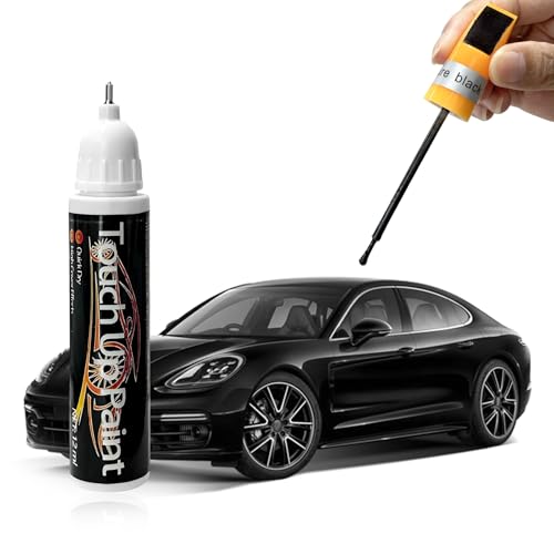 MTRPS Touch Up Paint Pen for Cars, 2 in 1 Quick Drying Touch Up Pen Lasting Auto Scratch Remover, 0.4 Fl Oz Color Accurate Paint Pens Quick & Easy Solution to Repair Scratches (Black)