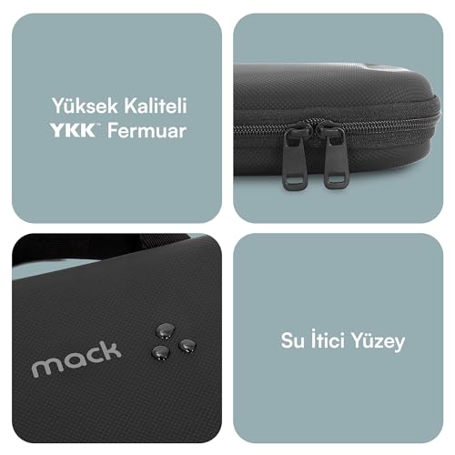 Mack Zone X MCE-1403 Sert Yapılı Çanta, 14” MacBook Pro, 13”MacBook Pro, 13” Macbook Air, 13”&14.1” Notebook modelleri için Koruyucu kılıf, Aksesuar Düzenleyicili iPad Taşıma Kılıfı