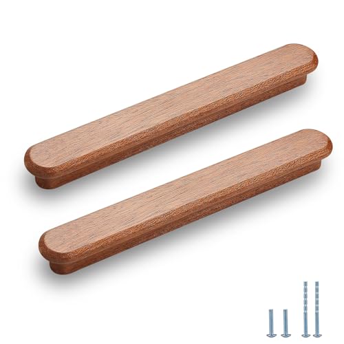 Evionlin Red Wood-5.04 in 6 pcs Wood Drawer Knobs Pulls Handles Kitchen Cabinets Furniture Dresser Wardrobe Cupboard Drawer Knobs Pulls Handle