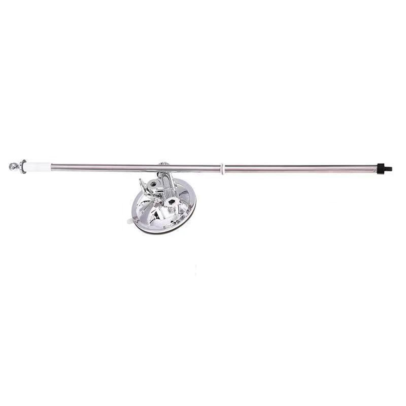 304 Stainless Steel Telescopic Flag Pole ABS Suction Base No Drill Installation Truck Boat Parade Car Flag Pole