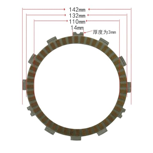 Disque d'embrayage fibreux pour moto AR80 AR 80 modèle 1986, lot de 4 pièces de rechange
