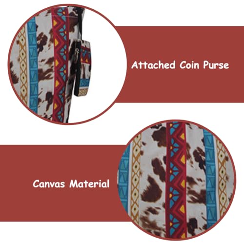 Image of NGIL Medium Top Zipper Closure Canvas Tote Bag with Attached Matching Coin Purse For Moms and Nurses