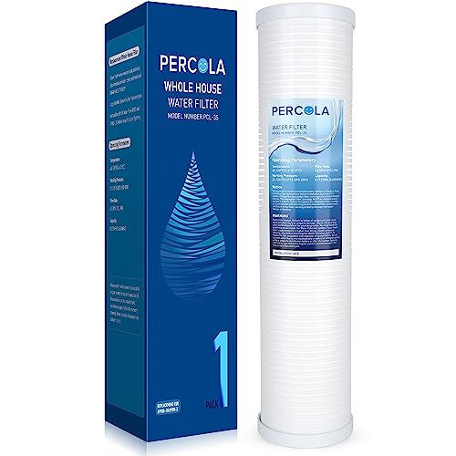 PERCOLA AP810-2 Large Capacity Whole House Replacement Water Filter Drop-in Cartridge, Use with 3M Aqua-Pure AP802 Systems, 20 X 4.5 Inches (1 Pack)